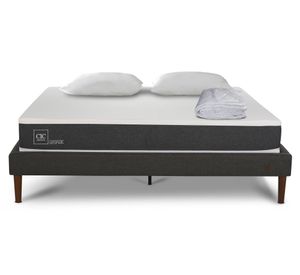 Cama europea curve 2 plazas Ortopedic + 2 almohadas + cubre colchón Cic