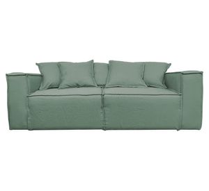 Sofá 3 cuerpos Enco chenille verde