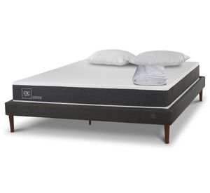 Cama europea curve 2 plazas Ortopedic + 2 almohadas + cubre colchón Cic