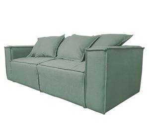 Sofá 3 cuerpos Enco chenille verde