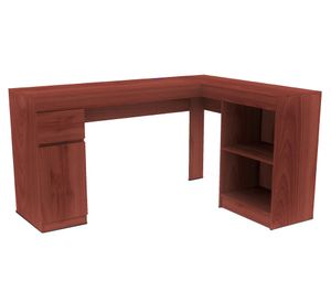 Escritorio esquinero 1 cajón 1 puerta Palermo cerezo