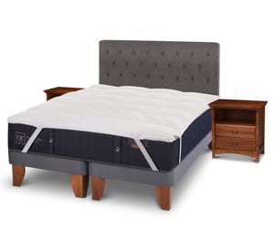 Cama europea King Premium + Set kavery + bed topper Cic