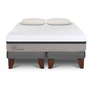 Cama europea Balance 2 plazas + base dividida + 2 almohadas Cic