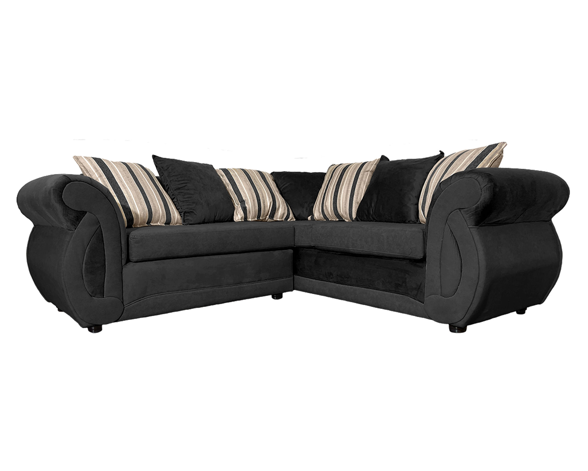 Sofás Home Sofá seccional 3 cuerpos Dominga negro