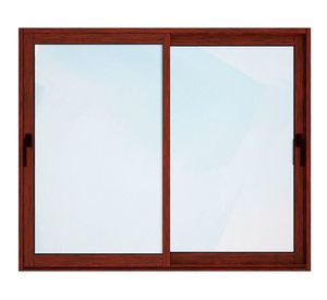 Ventana Aluminio 140x120 cm Termopanel Corredera Madera Mundo Glass