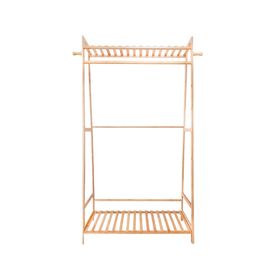 Perchero organizador madera 145x80x40 cm natural