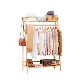 Perchero organizador madera 145x80x40 cm natural