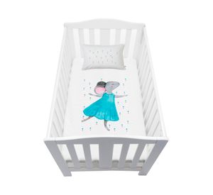 Cubreplumón cuna Ratona blanco