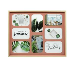 Marco 8 fotos 10x15 cm rosado Ronda