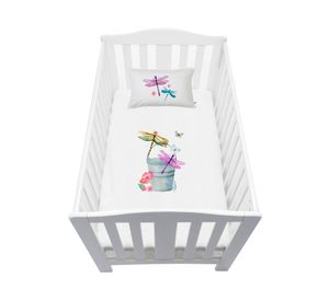 Cubreplumón cuna Libélula blanco