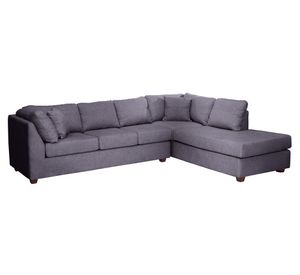 Sofá seccional derecho 5 cuerpos Padua gris oscuro