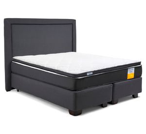 Cama americana funcional 2 plazas plus base dividida + respaldo + topper