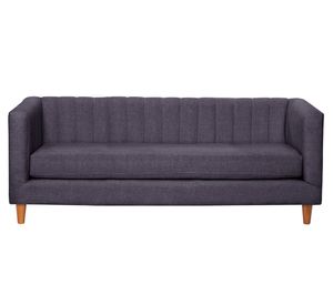 Sofá 3 cuerpos Sorrento Lino gris oscuro