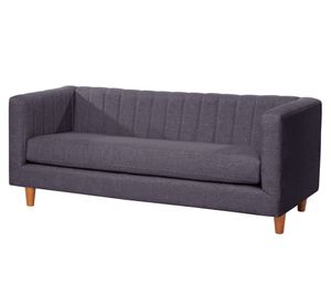 Sofá 3 cuerpos Sorrento Lino gris oscuro