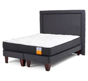 Cama europea funcional 2 plazas plus base dividida + respaldo