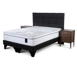 Box spring king Art 4 patas + set Issey grafito Rosen
