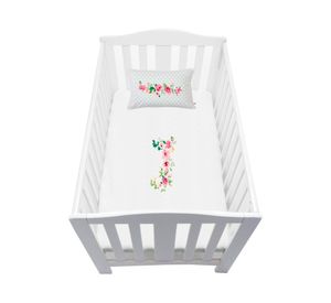 Cubreplumón cuna Vintage J blanco