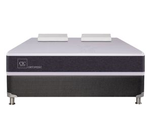 Box spring 2 plazas Ortopedic B5 + almohadas viscoelásticas Cic