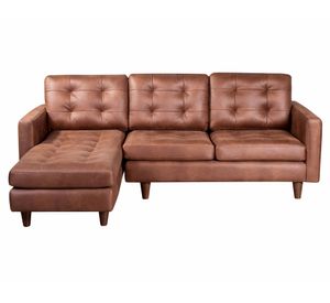 Sofá chaise izquierdo Nápoles tabaco Latam Home