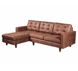 Sofá chaise izquierdo Nápoles tabaco Latam Home