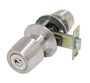 Cerradura tubular pomo oficina/dormitorio plata Urbano Poli