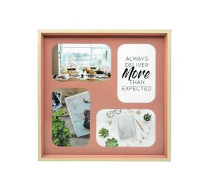 Marco 4 fotos 10x15 cm rosado Ronda