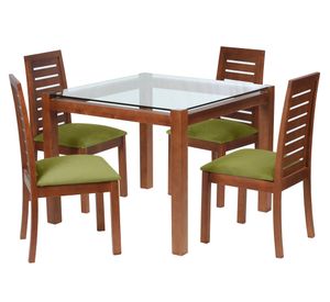Comedor 4 sillas Barcelona verde Latam Home