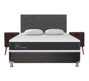 Box spring 2 plazas Ortopedic B5 + set Éufrates/ Niger + almohadas Cic