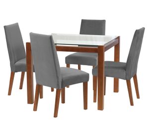 Comedor 4 sillas Barcelona gris Latam Home