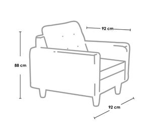 Sofá Nápoles verde Latam Home