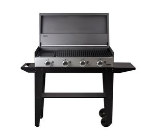 Pack parrilla gas block 1000 4 quemadores + carro 1000