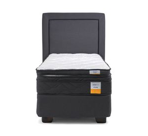 Cama americana 1.5 plazas Eurotop x190 cm + respaldo + Topper Drimkip