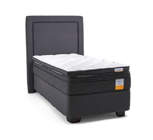 Cama americana 1.5 plazas Eurotop x190 cm + respaldo + Topper Drimkip