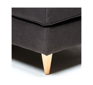 Sofá seccional derecho 3 cuerpos Infinity tela grafito