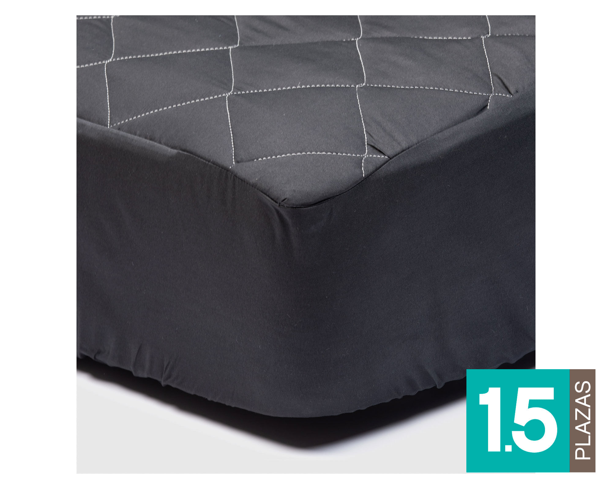 Arthome Cubre Colchón 1.5 plazas negro