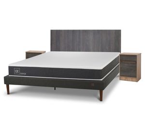 Cama europea curve 2 plazas Ortopedic + Set Espresso Cic