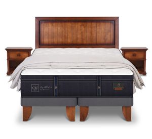 Cama europea Súper King Ortopedic Advance + set Monterrey+plumón Cic