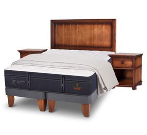 Cama europea Súper King Ortopedic Advance + set Monterrey+plumón Cic