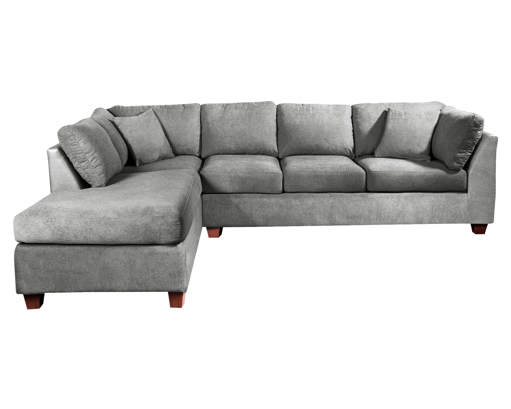 Latam Home Sofá seccional izquierdo 5 cuerpos Padua gris