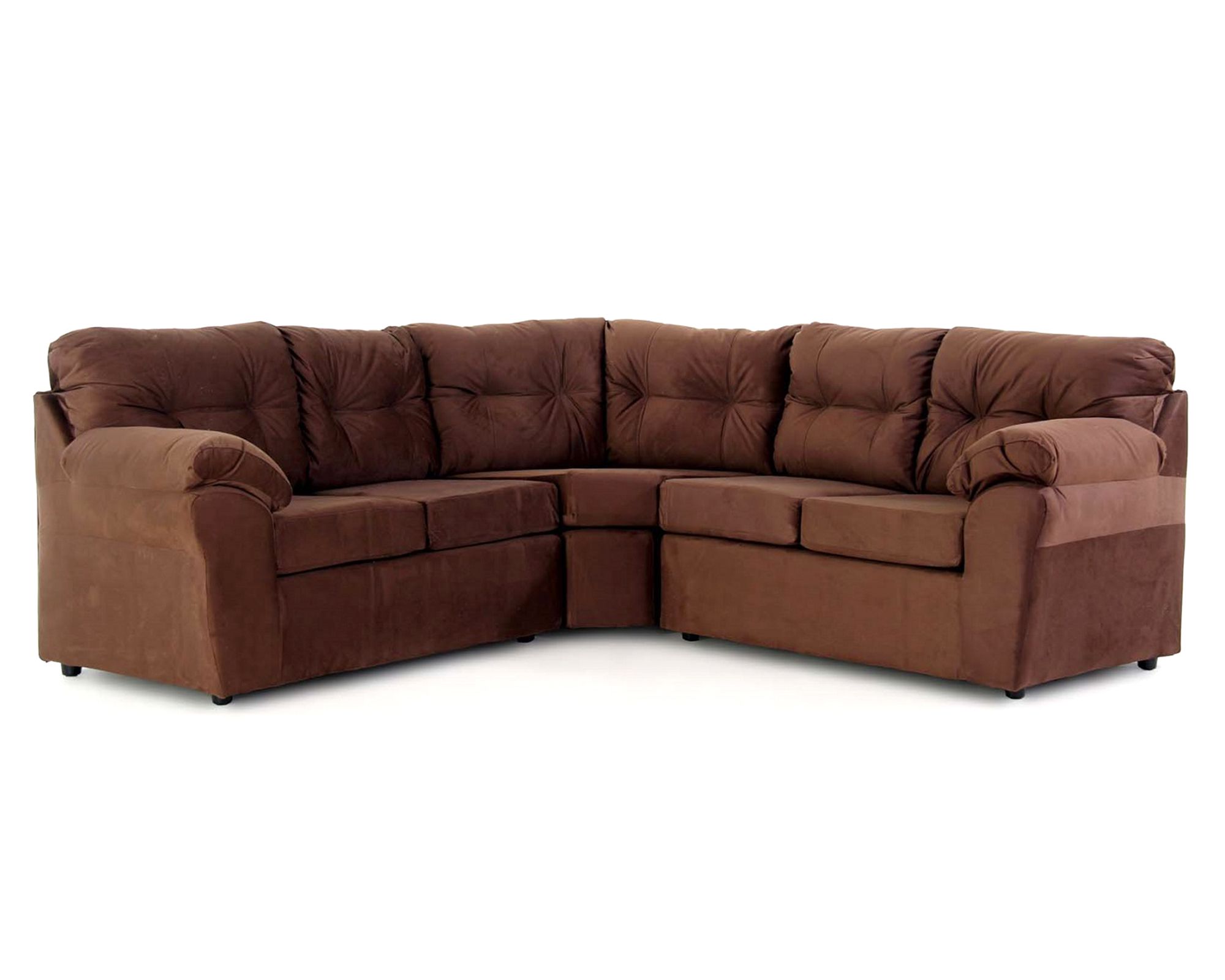 Kea Sofá modular 5 cuerpos Roma felpa chocolate