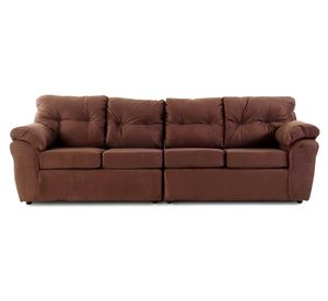 Sofá modular 5 cuerpos Roma felpa chocolate