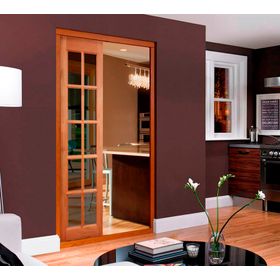 Mampara Pino Radiata Sevillana 55x210 cm 10 Vidrios Moldupanel