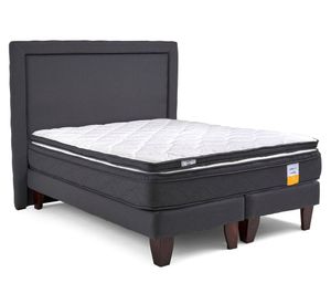 Cama europea Full Eurotop x190 cm + respaldo + Topper Drimkip