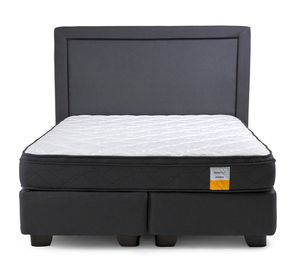 Cama americana 2 plazas Eurotop + respaldo Drimkip