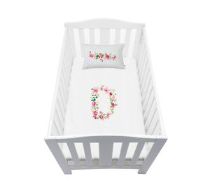 Cubreplumón pack Letras Vintage D blanco