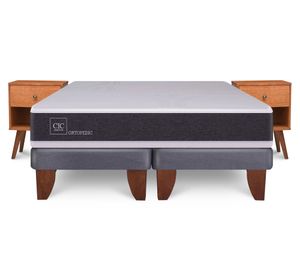Cama europea 2 plazas Ortopedic + veladores Gales haya Cic.