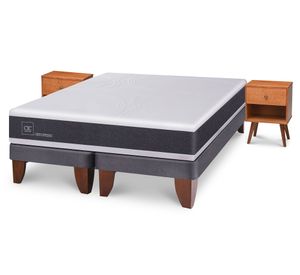 Cama europea 2 plazas Ortopedic + veladores Gales haya Cic.