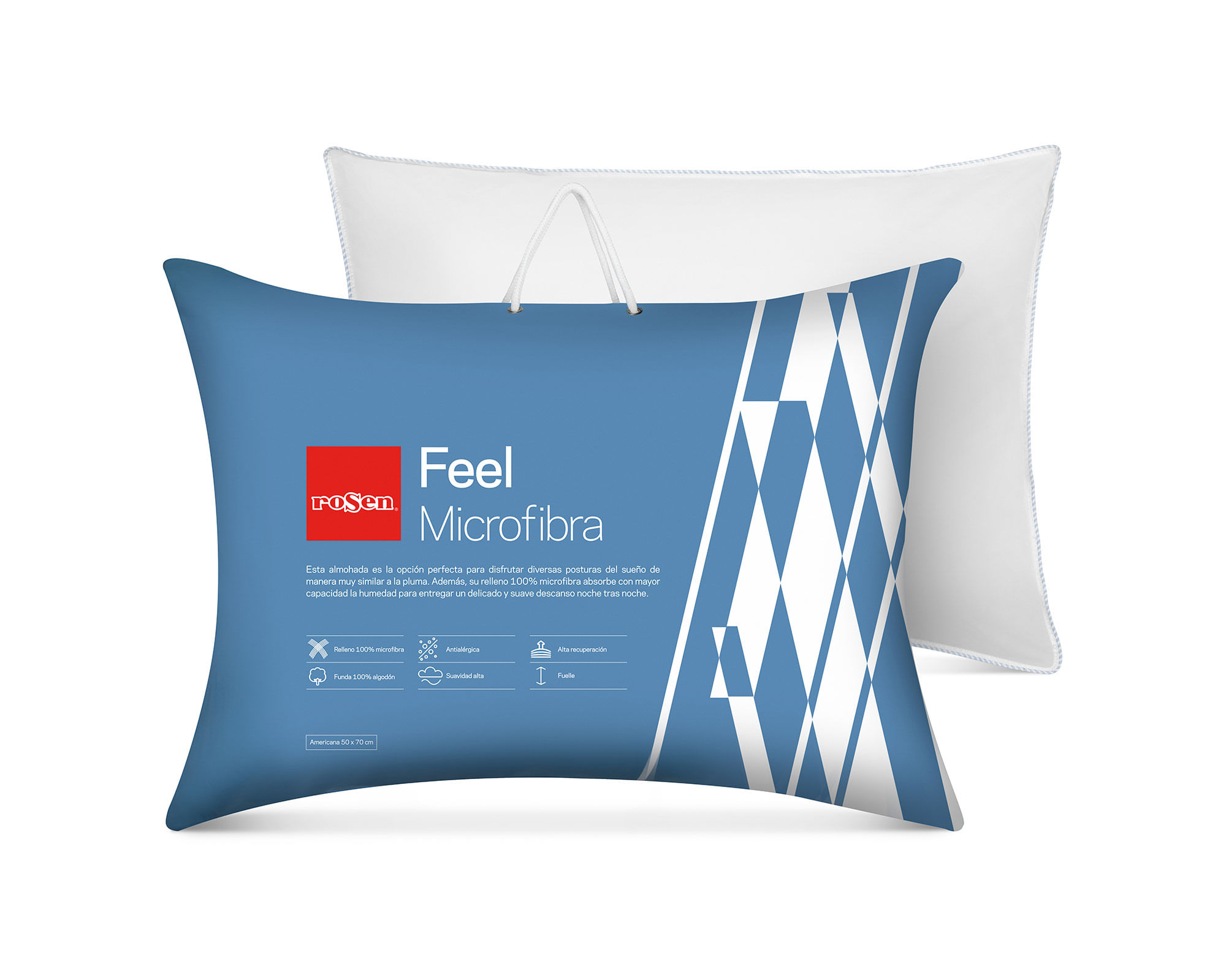 Rosen Almohada microfibra 50x70 cm Feel blanco
