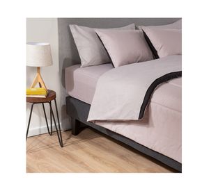 Plumón Bicolor gris/negro 1.5 plazas