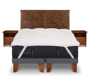 Cama europea king Grand Premium dividida + set Antique Topper Cic